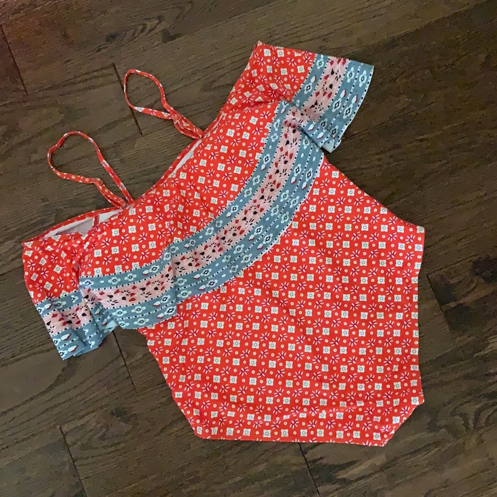 The Cami” Boho Off Shoulder Ruffle Swimsuit size 2X - Picture 3 of 3
